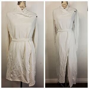 LUNYA LOT (2) Organic Pima Cotton Long & Short Cardigan XS/S White Loungewear